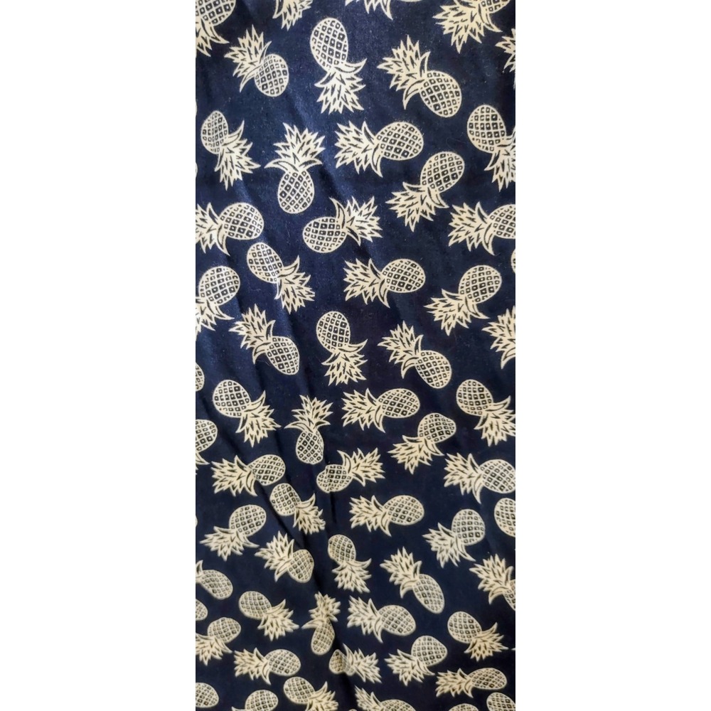 Denim And Flower Ricky Singh Navy Blue & White Pineapple Slim Fit Shirt Size XL - Picture 3 of 9